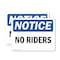 Signmission No Riders, 14 in W x Rectangle, Plastic OS-2PACK-NS-P-1014-L-14781 - alternate 1